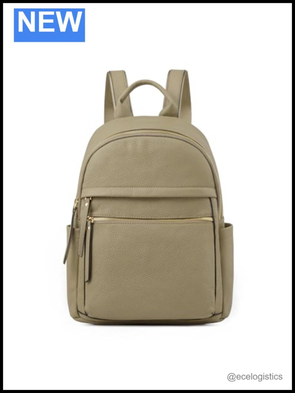 Genuine Leather Backpack Purse for Women, Medium Soft Daypack